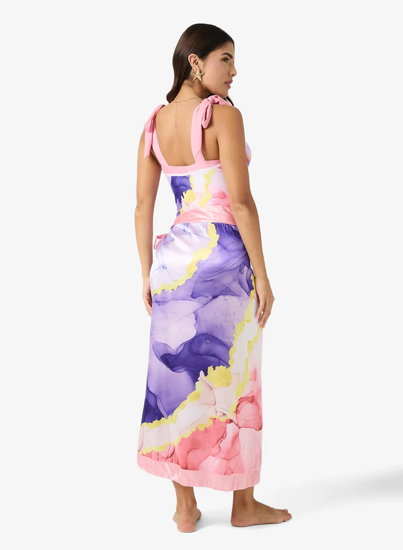 ELLA Printed Swimsuit & Sarong Set